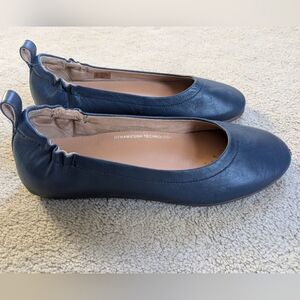Fitflop Allegro Blue Leather Ballet Flats